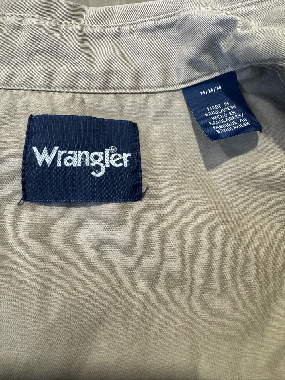 Wrangler Men's Tan Button-Front Western Shirt - Picture 2 of 9